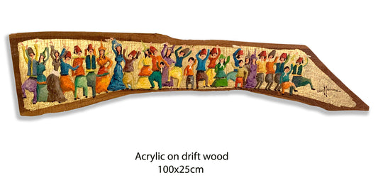 Arched folklore - teak wood (Sold)